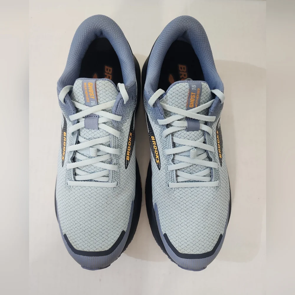 Brooks Men Ghost 16 Running Shoes Blue Gray Athletic Sneakers Mesh Comfort 11 - Picture 2 of 9